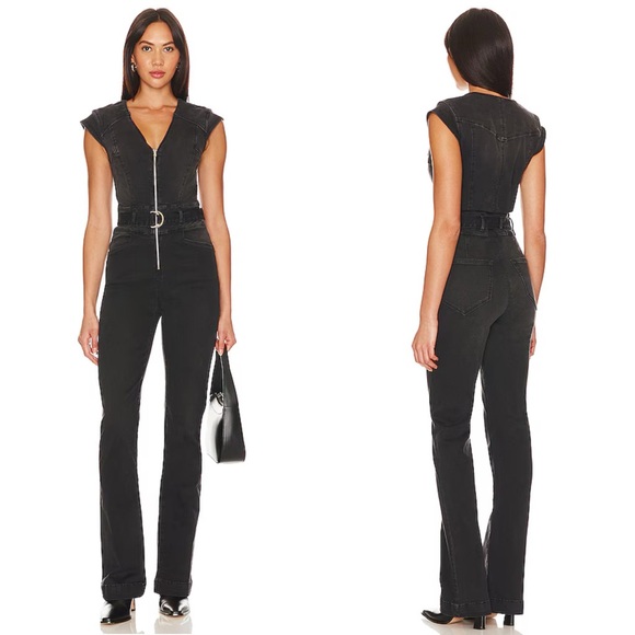 NWT Anthropologie Paige Laurel Canyon Denim Jumpsuit - Picture 3 of 6